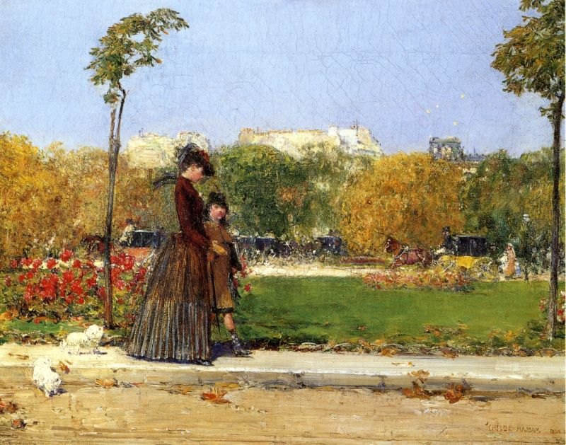 childe hassam In the Park, Paris